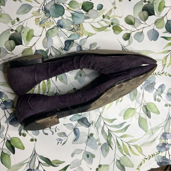 Gucci Purple Textured Suede Flats US 6 - Picture 6 of 7